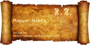 Magyar Nimfa névjegykártya